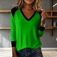 thumbnail image 5 of STETMN Women's Spring Casual Tops Bright Color Raglan Shirts Long Sleeve Layer T-shirt, 5 of 6