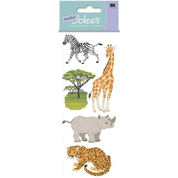 Touch Of Jolee's Dimensional Stickers-Safari Animals