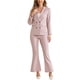 thumbnail image 2 of INSPIRAR CHIC Conjunto de Trabajo de 2 Piezas para Mujeres, Blazer Doble Botonadura y Pantalones Formales XS Rosa, 2 of 6