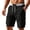 AQ17-Black, variant on Cargo Shorts For Men Drawstring Elastic Waist Casual Short Relaxed Fit Summer Beach Shorts With Pockets Beige M
