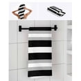 thumbnail image 6 of Black Grey Stripe Towel Set of 3, Soft Microfiber Bath Towels, Hand Towel, Washcloths, Minimalist Farmhouse Striped Quick-Dry Absorbent Towels for Bathroom Kitchen Hotel Beach Gym Spa, 6 of 7