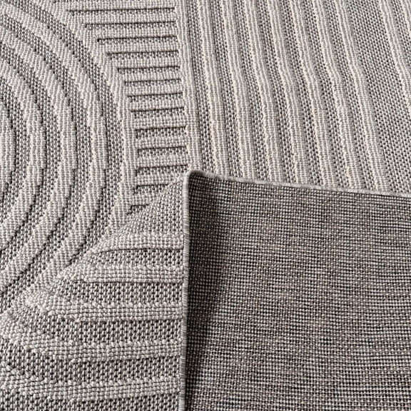 Rug Branch Hogar Modern Abstract Indoor Jute Runner Rug, Grey Cream - 2'x8'
