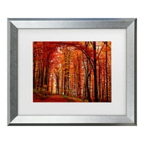 Trademark Fine Art 'The Red Way' Matted Framed Art by Philippe Sainte-Laudy