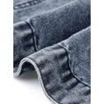 thumbnail image 6 of DARING DIVA Women's Plus Size Short Sleeve Lapel Button Denim Jacket 2X Grey Blue, 6 of 6