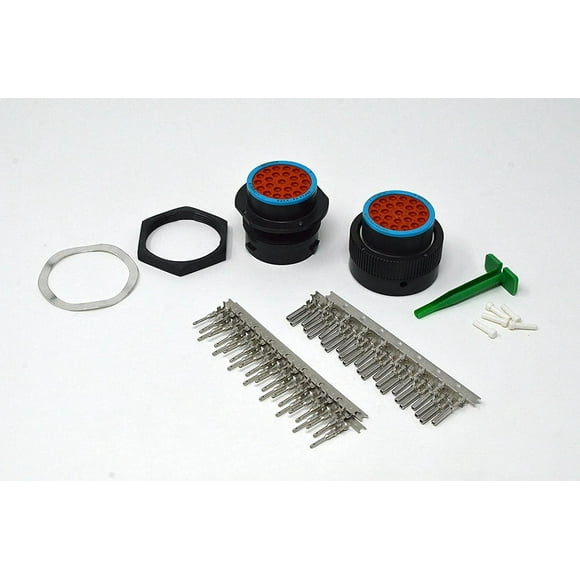 Deutsch HDP20 Bulkhead 23-pin Connector kit, 14-16 AWG Stamped Contacts (Made in USA)