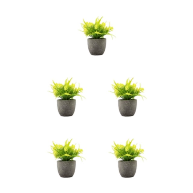 kurtrusly Realistic Artificial Succulent Low Maintenance Elegant Easy To Clean Artificial Money Tree In Pot yellow rose 5Set
