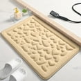 thumbnail image 5 of Clearance! CSSAD 1-Piece Memory Foam Bathroom Rugs,Ultra Soft & Non-Slip Bath Mat,Embossed Bathroom Rugs,Water Absorbent and Washable Bath Carpet Rug for Bathroom Floor,20"x32" - Khaki, 5 of 9
