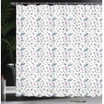 thumbnail image 3 of Ambesonne Travel Shower Curtain, Sundress Umbrella Sunglasses, 69"Wx84"L, Soft Pink Pistachio Green, 3 of 4