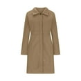 thumbnail image 4 of Mid-Long Pea Coats for Women Winter Lapel Single Breasted Wool Coats Elegant Blazer Jacket with Pockets, 4 of 6
