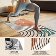 thumbnail image 4 of Orange Boho Geometric and Plant Pattern Hot Yoga Mat Towel Non Slip for Hot Yoga - Quick-Drying Yoga Mat Cover with 4 Corner Pockets with Travel Bag - Hot Yoga Towel Non Slip 70"x26", 4 of 6