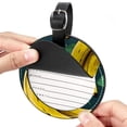 thumbnail image 2 of Banana Set of 2pcs PU Leather Round Suitcase Tags with Privacy Cover and Name ID Tag - Ideal for Travel Luggage, Handbags, Backpacks, School Bags, 2 of 6