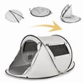 thumbnail image 3 of XC  Quickly And Automatically Pop Out The Tent, With Fiberglass Support, Oval Oxford Cloth Camping Shelter, UPF40+UV Protection, Suitable For All Seasons, Equipped, 3 of 7