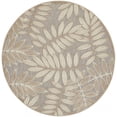 thumbnail image 1 of homeroots 384955 Extérieur Tapis Rond de 4 Pieds à Feuilles Naturelles pour Intérieur et Extérieur, 1 of 1