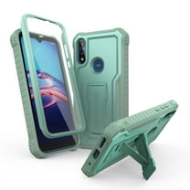 ExoGuard For Moto E Case, Phone Case with Screen Protector and Kickstand (Green)