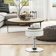 thumbnail image 3 of Costway Vanity Stool Adjustable 360° Swivel Storage Makeup Chair w/ Removable Tray White, 3 of 10