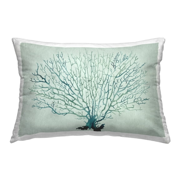 Stupell Industries Aquatic Coral Abstraction Decorative Printed Throw Pillow Design by Grace Popp