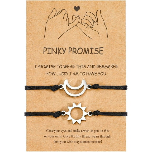 FUNING Promise Matching Bracelet for Couples Soulmate Man Distance Relationship Gifts for Women Men Him Her…