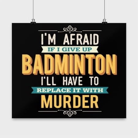 Badminton Sport Art – Athlete Room Decor – 13×13 Poster Print – Sports Wall Art