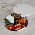 thumbnail image 3 of Red Truck Car with Dog Stained Glass Ornaments, Red Truck Car with Dog Ornament,Red Truck Car with Dog Christmas Tree Ornament, Red Truck Car with Dog Xmas Decorations dmspcu, 3 of 5