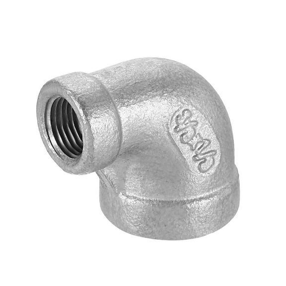 Uxcell 304 Stainless Steel 90 Degree Elbow Fittings NPT 3/8 x NPT 1/8 Female to Female Threaded Adapter Pipe Fitting for Connecting Water Pipe Air Hose Tube Cast Coupling