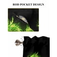 thumbnail image 6 of Dragon Flames Bathroom Window Curtain, Green Dragons Abstract Modern Art Light Filtering Coffee Kitchen Curtains, Bedroom Living Room Curtains 2 Panel 84"x45", 6 of 6