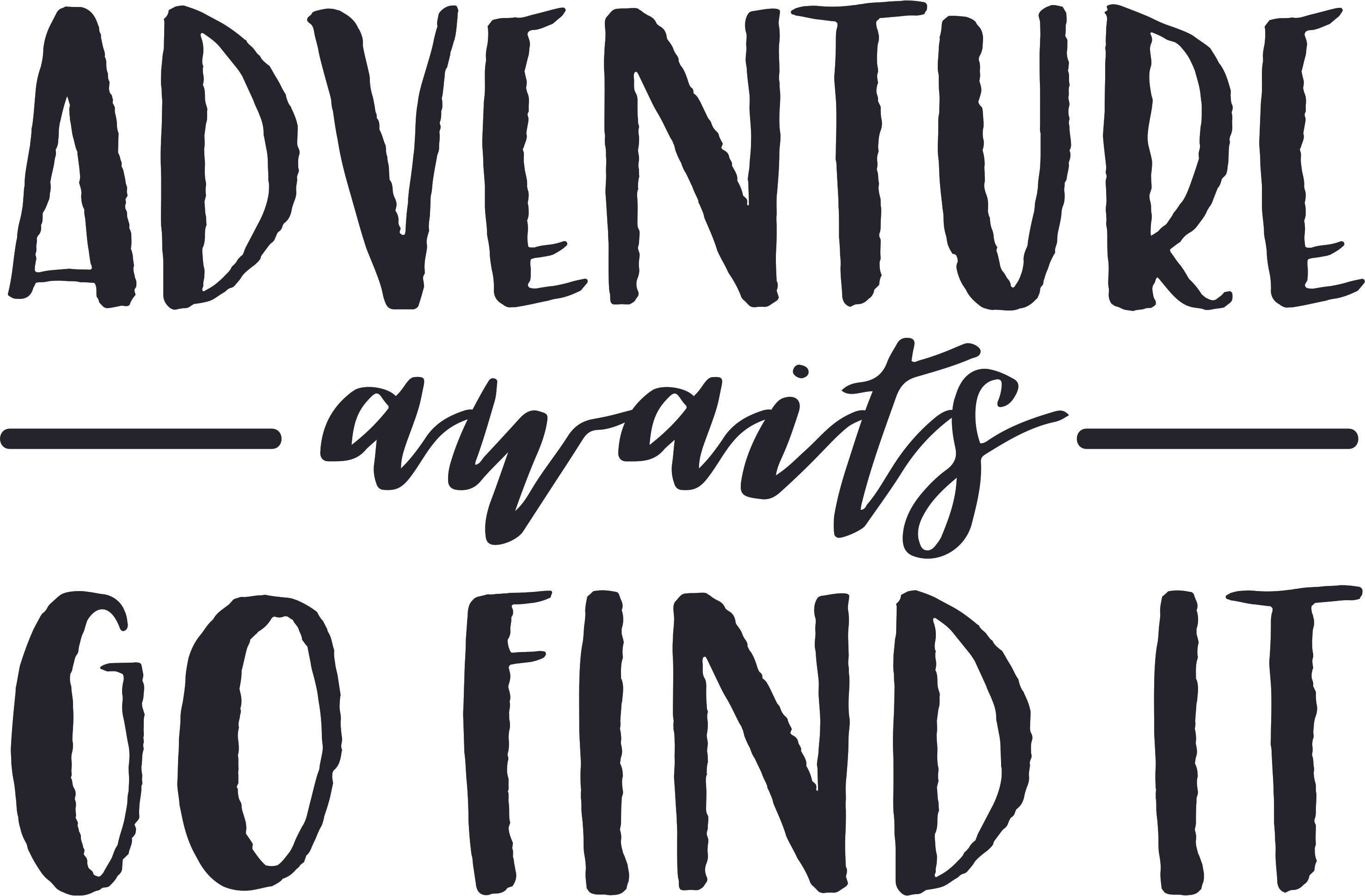Adventure Awaits Go Find It Life Quote Customized Wall Decal - Custom