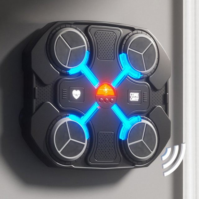 Máquina De Boxeo De MúsicaMáquina de boxeo con música, almohadillas de boxeo electrónicas, Compatible con Bluetooth para niños y adultos