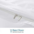 thumbnail image 2 of 1200 TC 100% Egyptian Cotton Duvet set Zipper Closur Ultra Soft Durable and Fade Resistant Color White Solid size King, 2 of 6