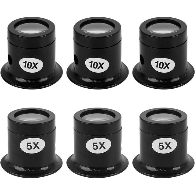 Eye Loupe Set, 5X 10X Watch Repair Loupe Magnifier Black Watchmaker