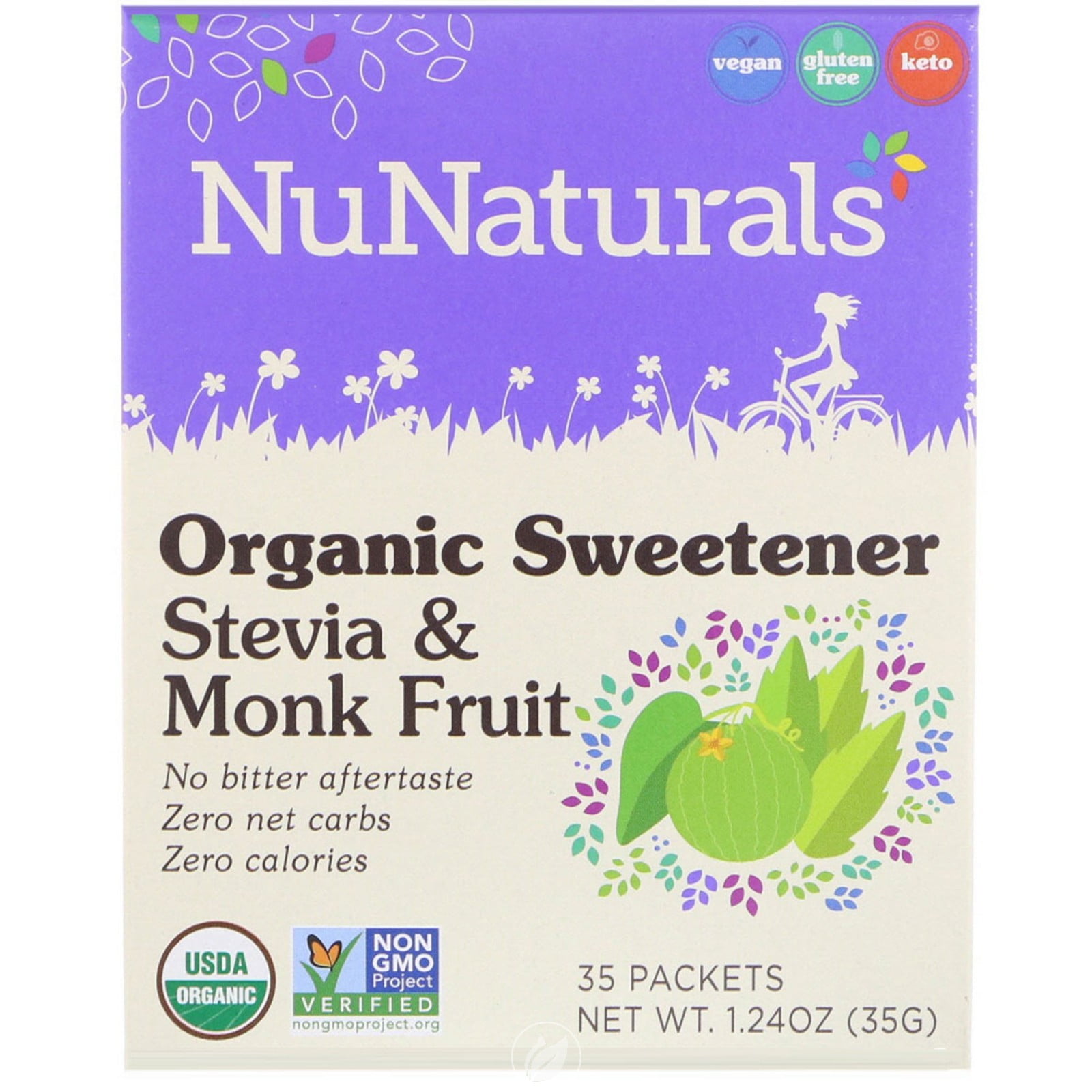 Organic Stevia & Monk Fruit Sweetener, Pack of 2