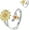 02#Sunflower Cubic Zirconia, variant on Spinner Fidget Anxiety Ring Women Adjustable Open Cubic Zirconia Flower Band Lot-20#star moon Spinner Ring-open size