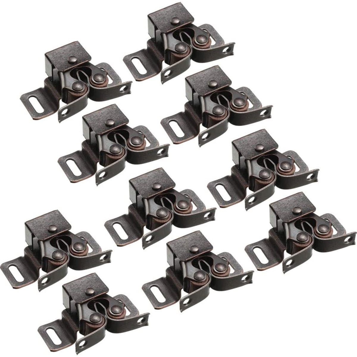 10 Pcs Double Roller Catch Cupboard Door Latch,Retro