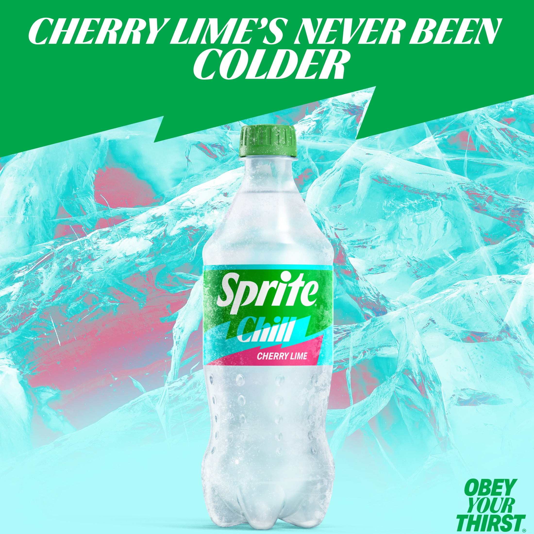 (5 pack) Sprite Chill Cherry-Lime Caffeine Free Soda Pop Bottle, 20 fl oz