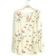 thumbnail image 4 of OUSITAID Blouse en Chiffon Décontractée à Manches Longues Col en V à Fleurs pour Femmes, 4 of 9