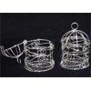 Small Wire Bird Cage Favor (10 PIECES) (SILVER)