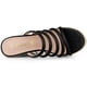 thumbnail image 5 of Sandalias con cuña Allegra K de alpargata con tiras y plataforma negro EE. UU. 6, 5 of 6