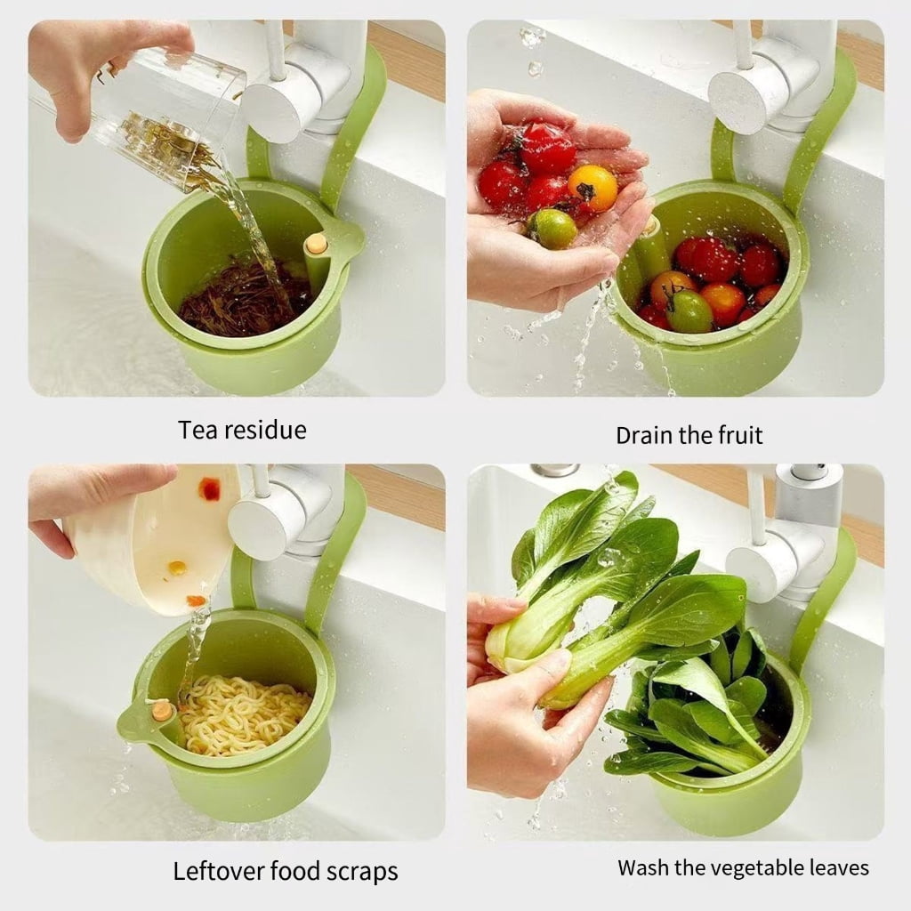 Small Sink Organizers Dish Drying Rack Strong Plastic Basket for Food Scraps