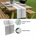 thumbnail image 5 of Grey Vertical Striped Table Runner - 36 Inch Long, Kitchen Dining Table Runner Dresser Scarves, White Modern Simple Geometric Farmhouse Decor for Coffee Tables Wedding Party Banquet, 5 of 8