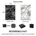 thumbnail image 3 of SIXHOME Outdoor Rug Carpet 6'x9' Waterproof Reversible Patio Rug Portable Tropical Indoor Outdoor Rug Plastic Straw Rug for RV Camping Garden Picnic Deck Backyard Modern Porch Decor Black and White, 3 of 6