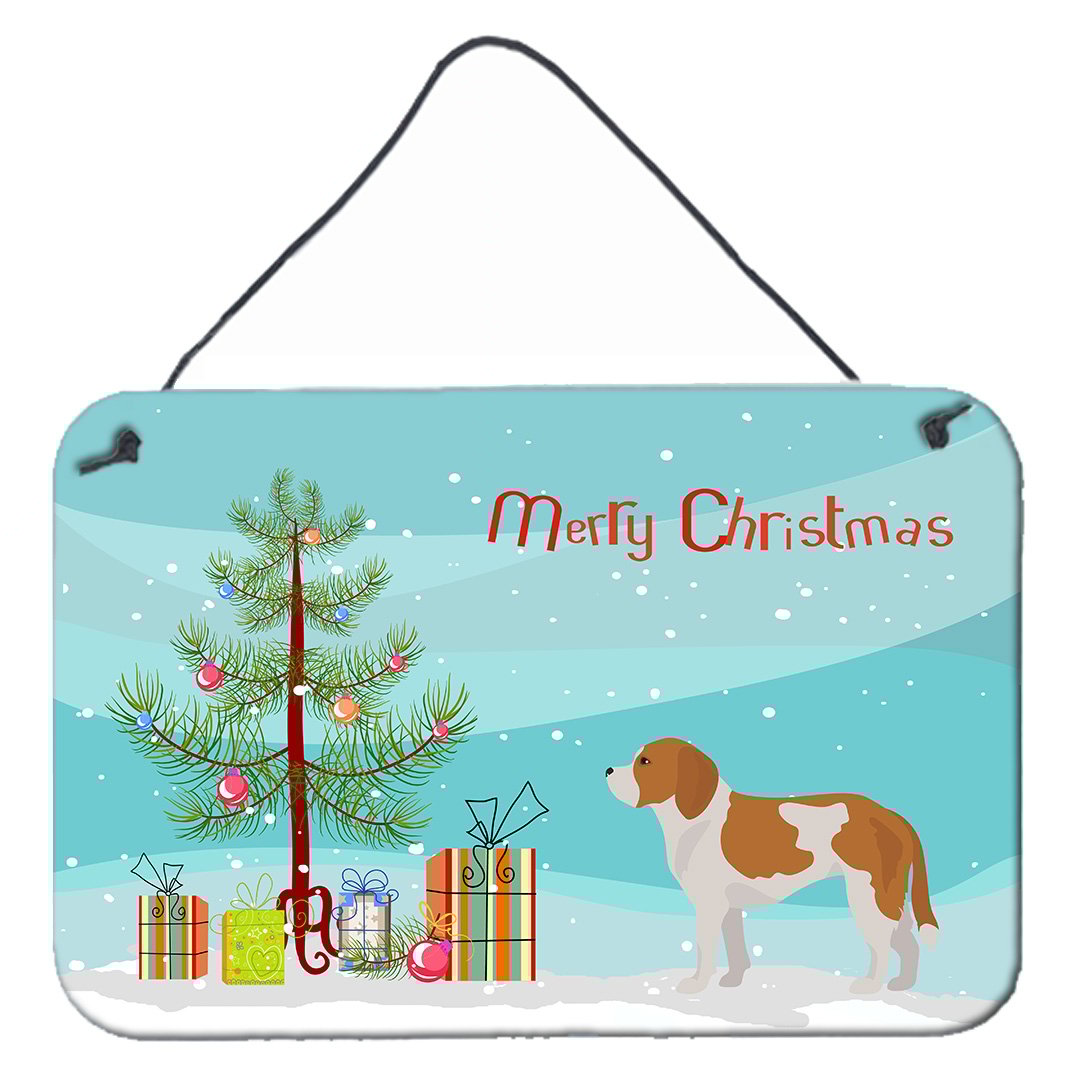 Carolines Treasures CK3802DS812 Beaglier 1 Christmas Tree Wall or Door Hanging Prints 8x12 multicolor