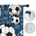 thumbnail image 4 of Blackout Kids Curtains,Blue Soccer Balls Pattern Childrens Insulated Curtains Set Of 2,Bedroom Essentials,Toddler Room Decor 52"x84", 4 of 5