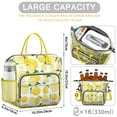 thumbnail image 5 of Insulated Lunch Bag Women, Leakproof Large Lunch Box, Reusable Lunch Cooler Bag with Adjustable Strap, Lunch Tote Bag for Work Women,Lemon with Lemon Slice Pattern Lunch Tote Bags Gifts for Woman, Mom, 5 of 6