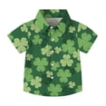 thumbnail image 2 of CLOISE Kids Girls Boys Button down Shirts with Collar St Patricks Day Short Sleeve Green Tops with Pockets Holiday Irish Themed Pullover Holiday Blouses, 2 of 8