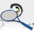 thumbnail image 3 of Kit de deporte al aire libre con raqueta para divertirse y hacer ejercicio, juego de pelotas de plástico de goma suave de colores, 3 of 8