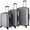 Silver, variant on InUSA Royal 3-Piece Hardside Luggage Sets with Spinner Wheels, Handle, and Trolley, (20"/24"/28"), Brown