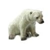 Northern Rose White Polar Bear Sitting - miniature porcelain figurine