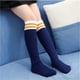 thumbnail image 2 of Qarigey Calcetines de tubo medio Transpirable Algodón puro Buena retención de calor Medias Diseño de rayas Absorbente de sudor para niños Medias Tipo 33 Qarigey AP009517-33, 2 of 6