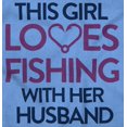 thumbnail image 2 of Wife Husband Loves Fishing Cute Girly Hoodie Sweatshirt Women Brisco Brands L, 2 of 5
