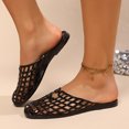 thumbnail image 6 of Jamicy Slides for Women Casual Comfortable Closed Round Toe Slip On Soft Sole Clear Mule Sandals for Summer Indoor Outdoor Vacation Beach Flat Slippers, 6 of 9