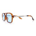 thumbnail image 6 of Hipster Hustler Pop Color Plastic Flat Top Racer Fashion Sunglasses Tortoise - Blue, 6 of 7